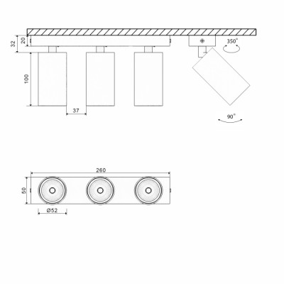 Крепление для светильников MINI-VL-M MINI-VL-M13-WH