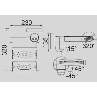 Настенный светильник уличный LEDSPOT W6144S-2-PIR S