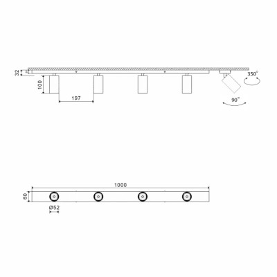Крепление для светильников MINI-VL-M MINI-VL-M14-BL