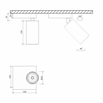 Крепление для светильников MINI-VL-M MINI-VL-M11-WH
